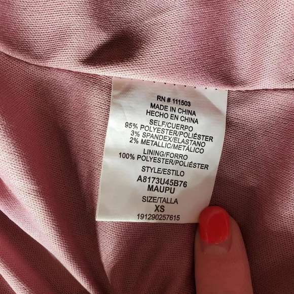 Lily Rose Mauve Floral Metallic Striped Women's Mini Dress Size XS NWOT - Picture 5 of 14